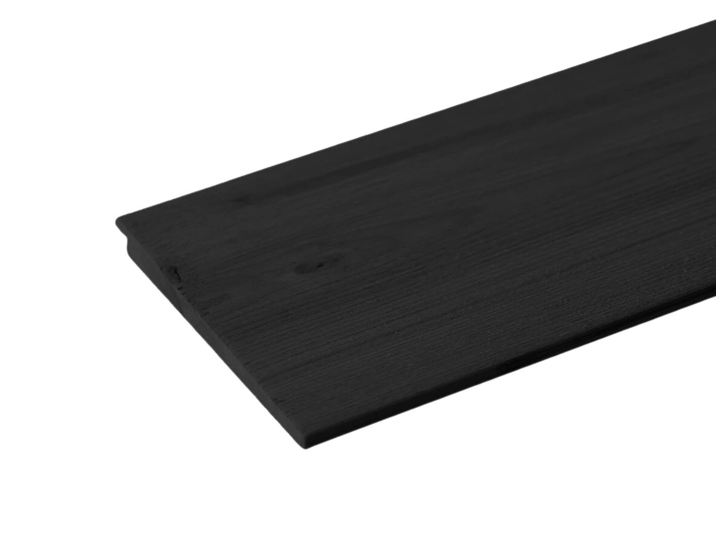 Vuren Zweeds Rabat 2 x 19 cm (20 x 190 mm) Thermisch Gemodificeerd Zwart - Lengte 300 cm - Afbeelding 1